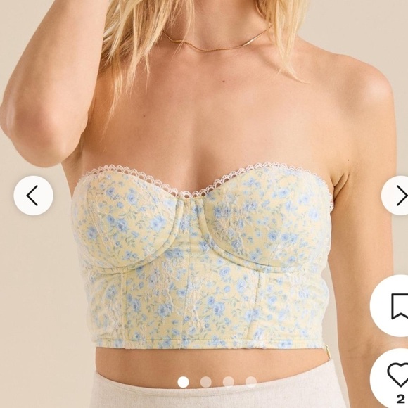 Altar'd State Tops - Altar’d State Penny Floral Corset Top NWT